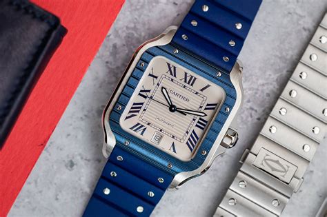 cartier santos large blue|cartier santos medium blue dial.